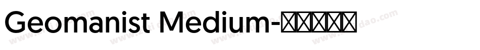 Geomanist Medium字体转换